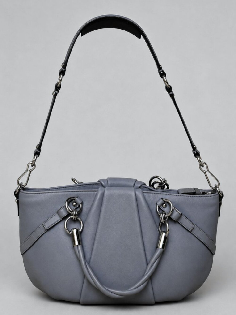Coach Madison Sophia Slate Metallic Leather Satchel F22563 Convertible Shoulder